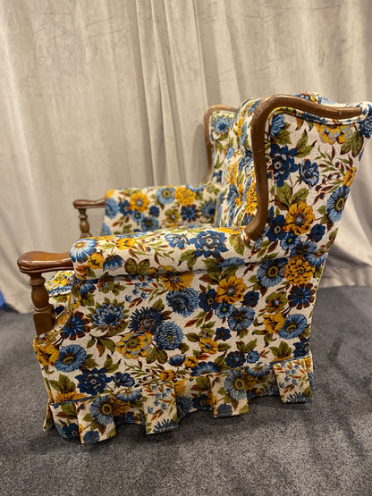 Customizable French Provincial–inspired Wingback Armchair