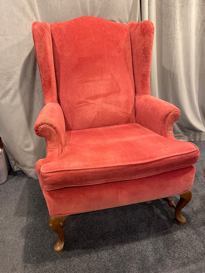 Customizable Queen Anne Wingback Armchair