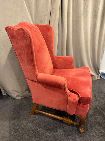 Customizable Queen Anne Wingback Armchair