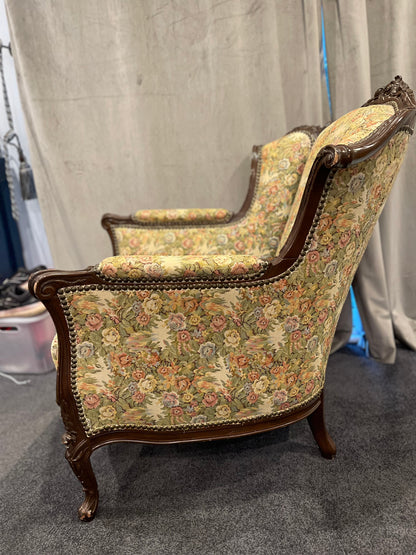 Customizable Louis XV Style Armchair + Ottoman