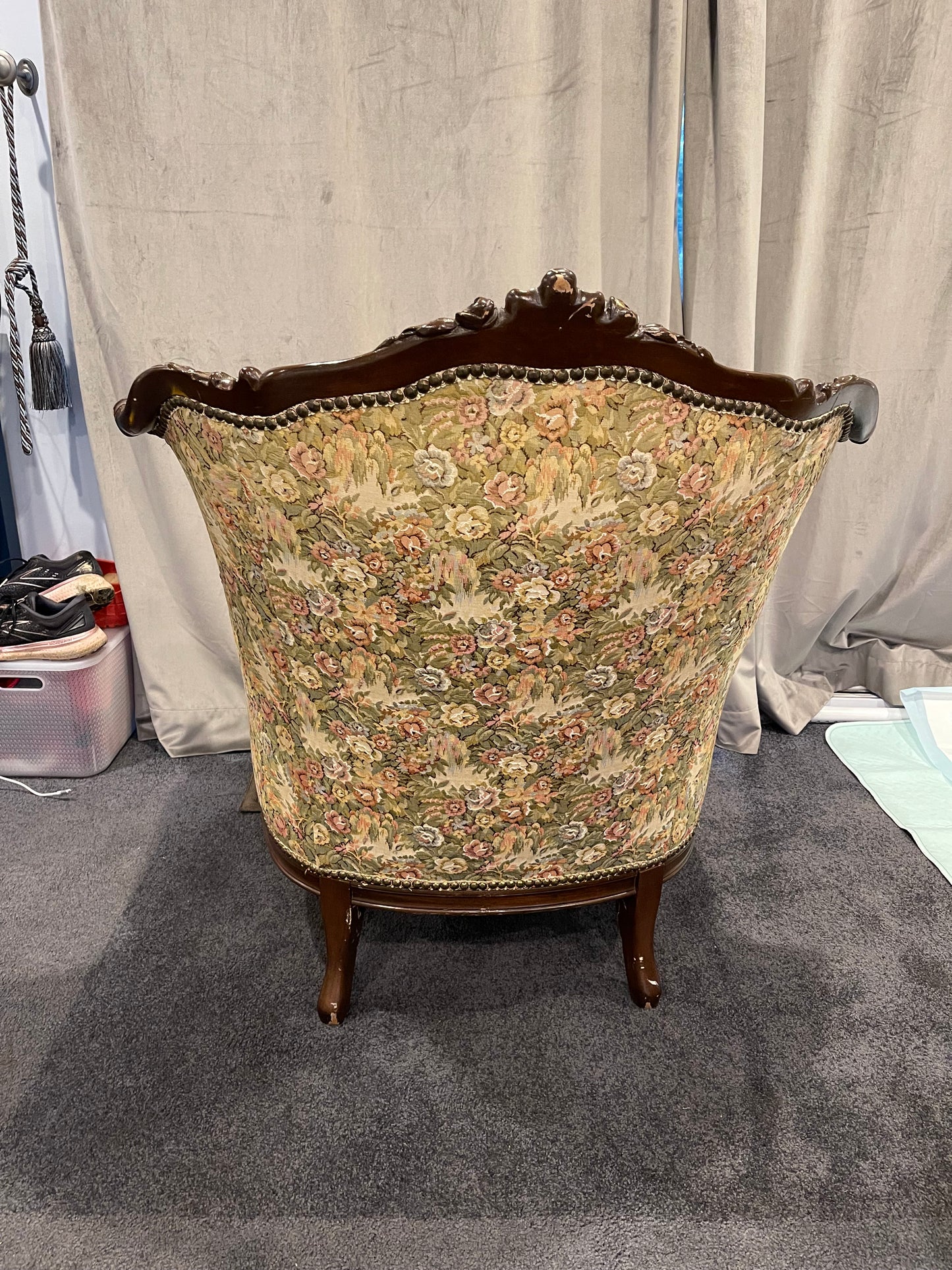 Customizable Louis XV Style Armchair + Ottoman