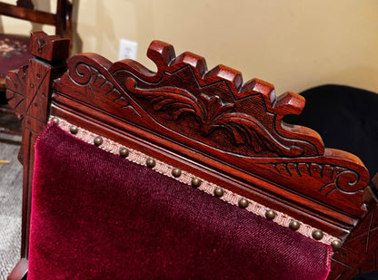 Customizable Antique Victorian Eastlake Parlor Chair