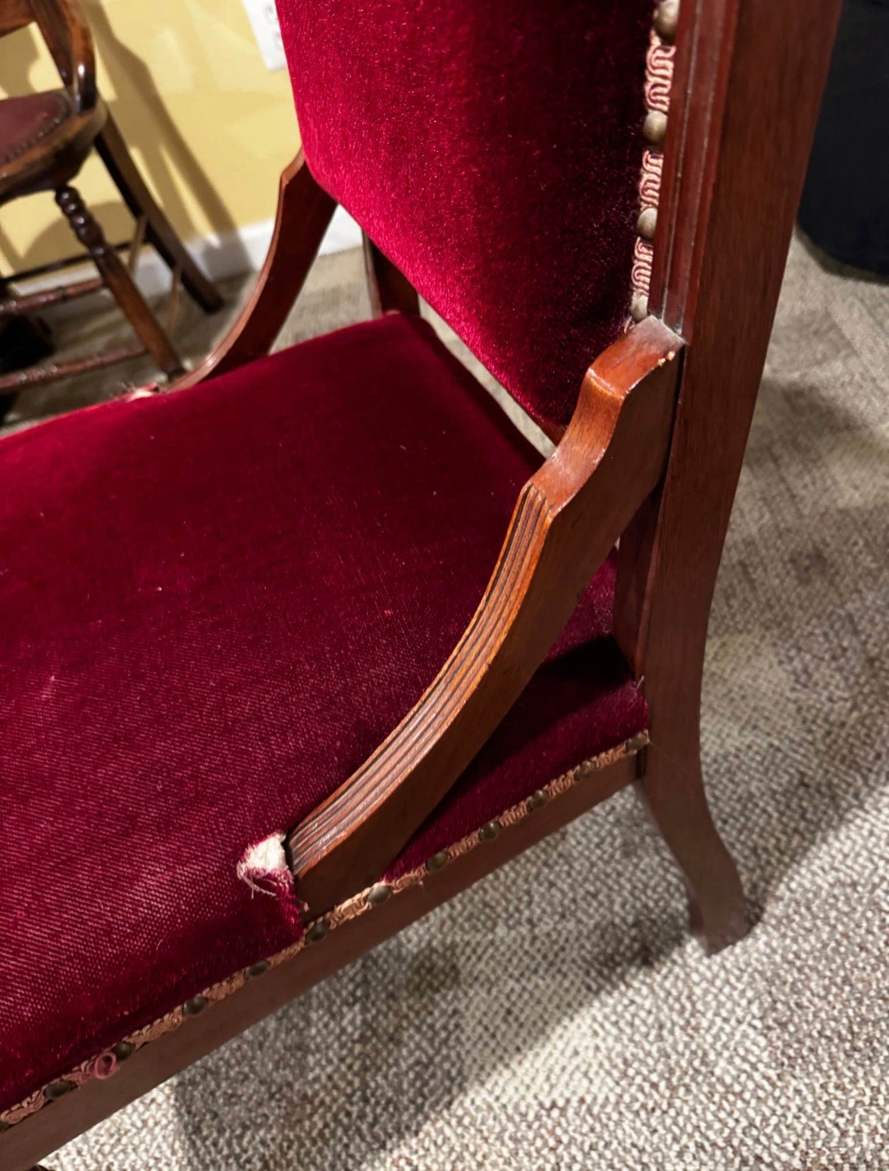 Customizable Antique Victorian Eastlake Parlor Chair