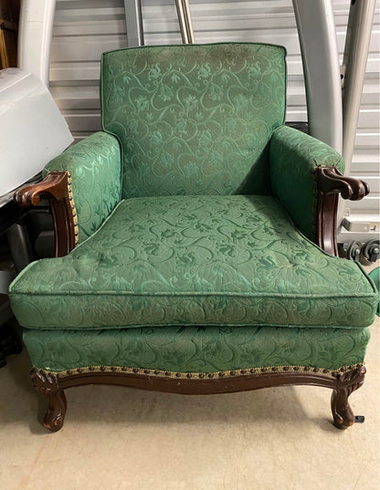 Customizable French Bergère Lounge Chair