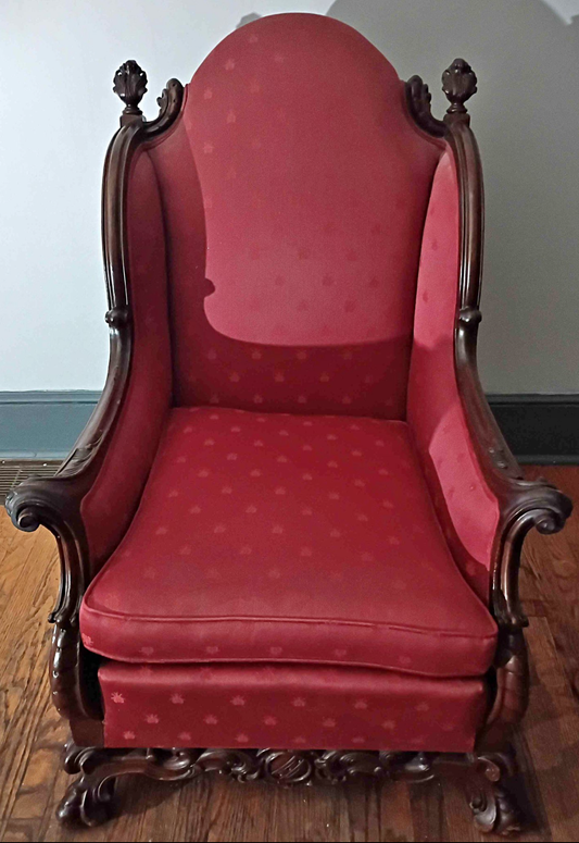 Customizable Victorian Rococo Revival Fireside Chair