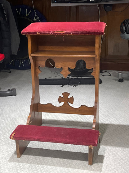 Customizable Antique Oak Prie Dieu