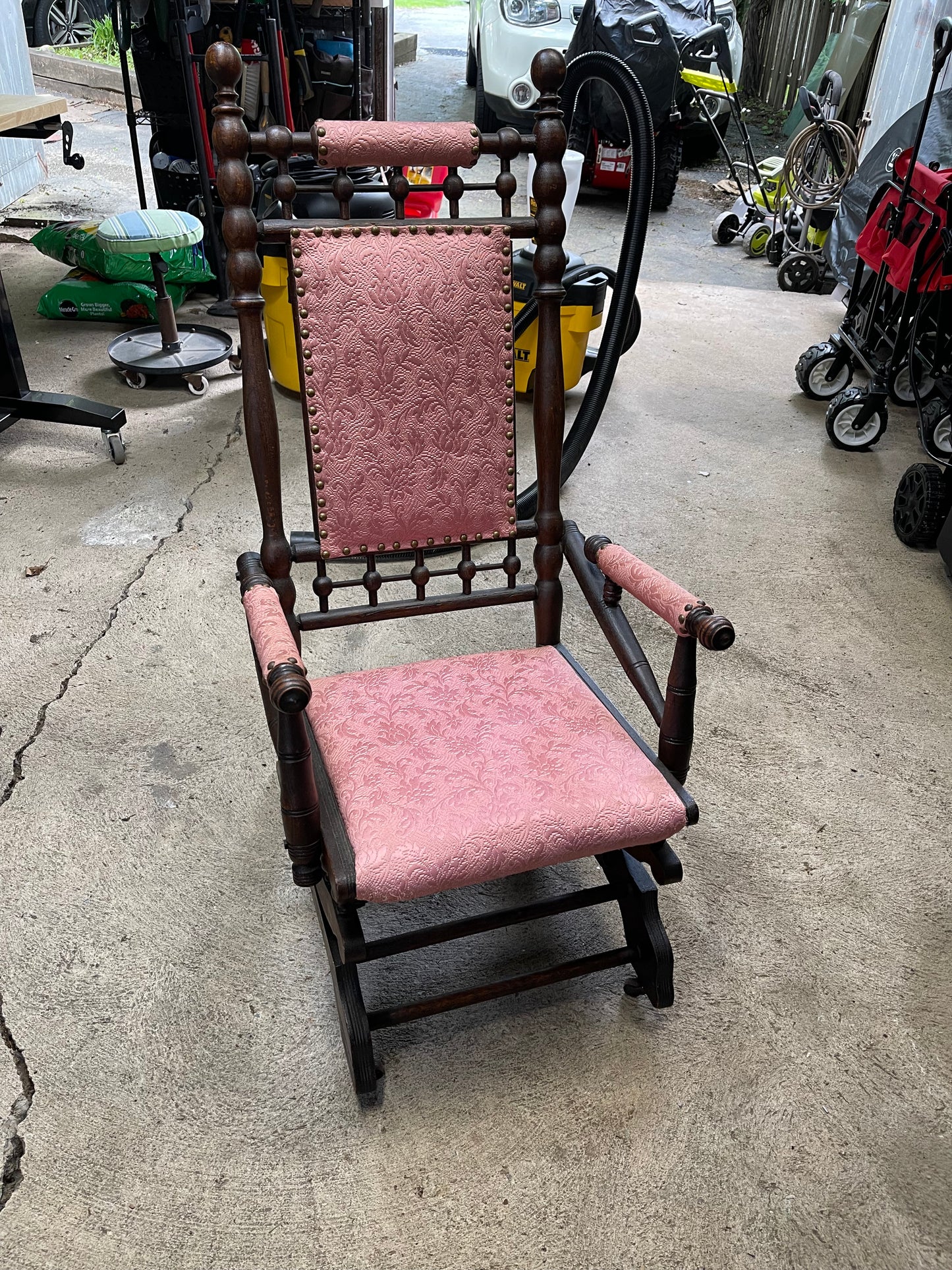 Customizable Antique Victorian Platform Rocker