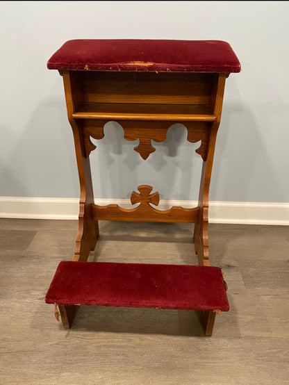 Customizable Antique Oak Prie Dieu