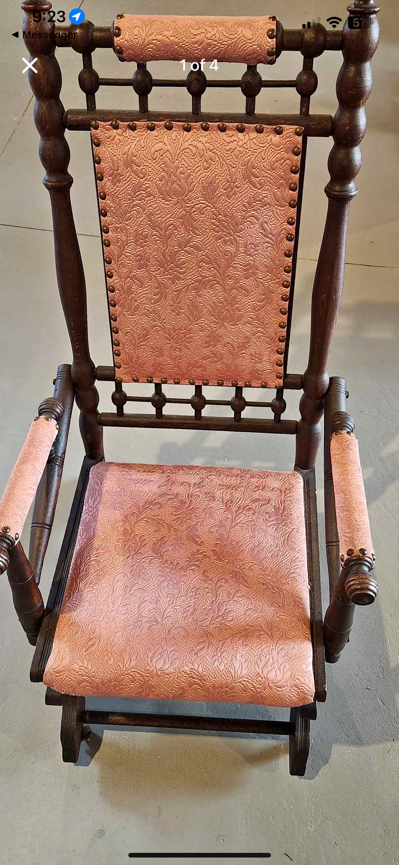 Customizable Antique Victorian Platform Rocker