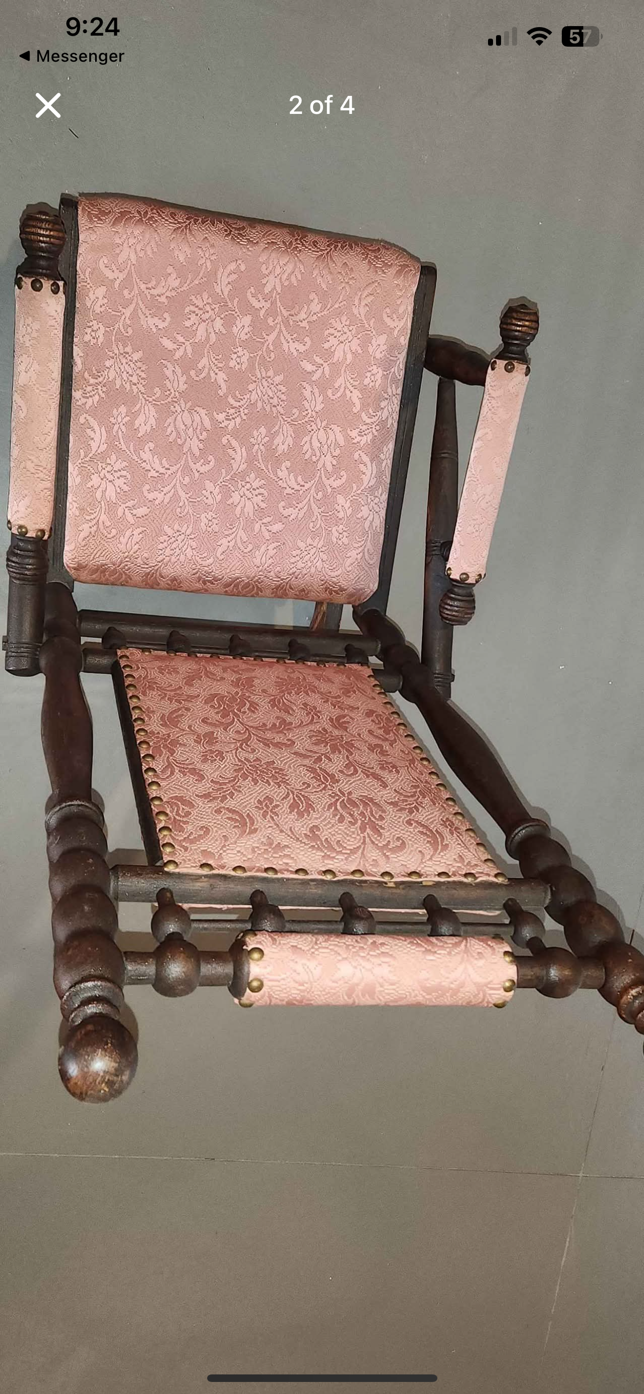 Customizable Antique Victorian Platform Rocker