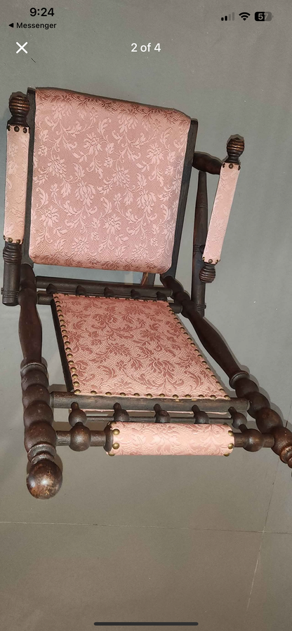 Customizable Antique Victorian Platform Rocker
