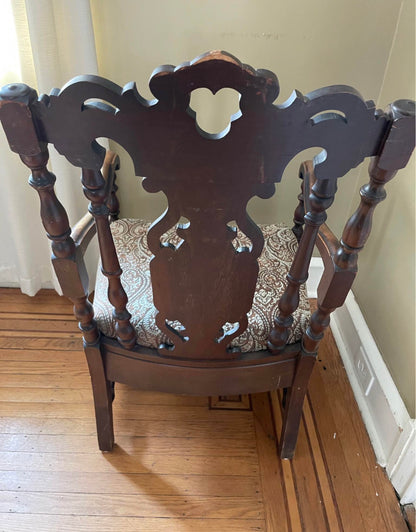 Customizable Chippendale Style Mahogany Armchair