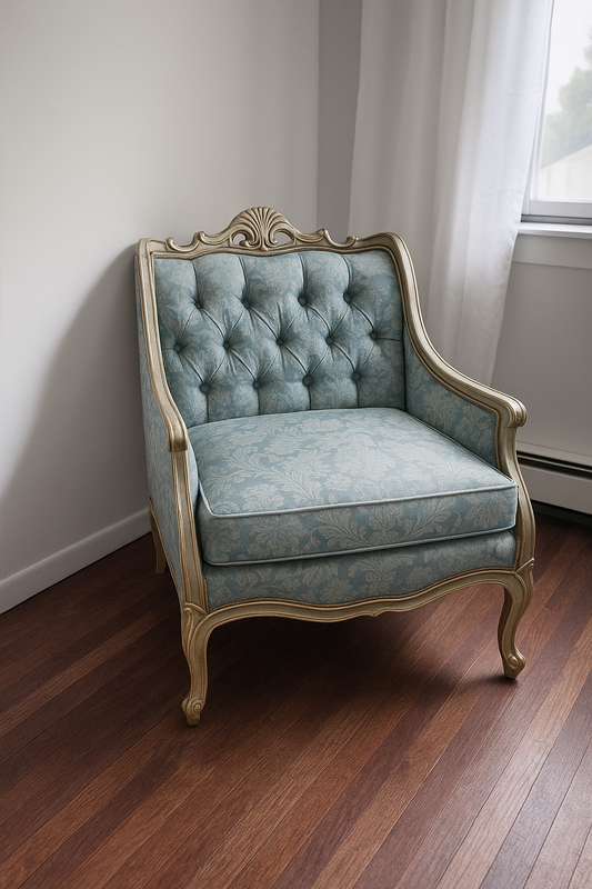 Customizable Louis XVI Style Bergère Armchair