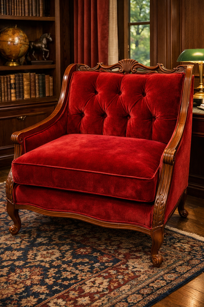 Customizable Louis XVI Style Bergère Armchair