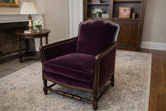Customizable Louis XVI Style Bergère Armchair