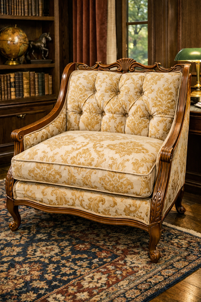 Customizable Louis XVI Style Bergère Armchair
