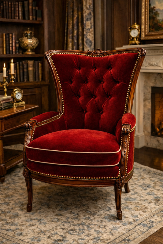 Customizable Louis XVI Style Bergère a Oreilles Chair