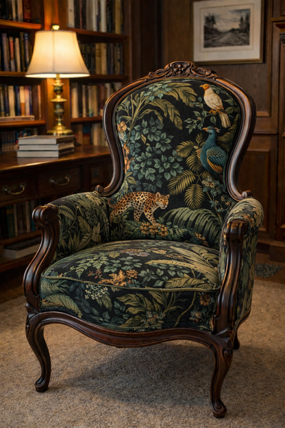 Customizable Victorian Balloon Back Parlor Chair