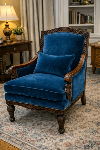 Customizable Vintage Regency-Style Accent Chair