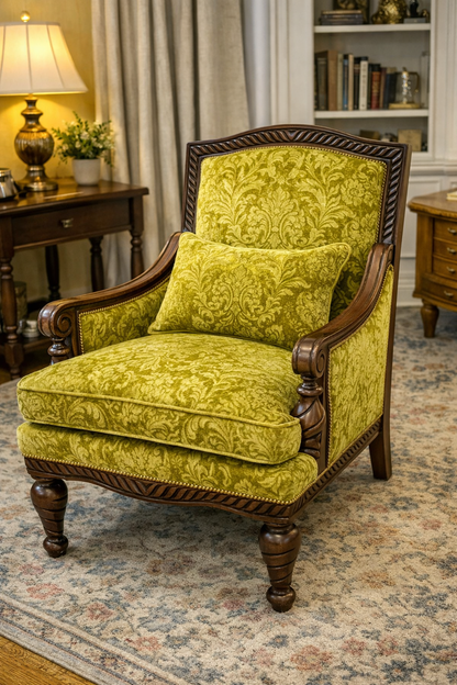 Customizable Vintage Regency-Style Accent Chair