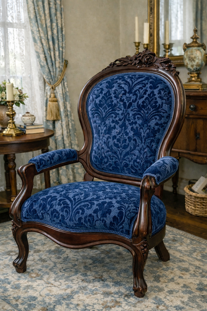 Customizable Vintage Victorian Parlor Armchair